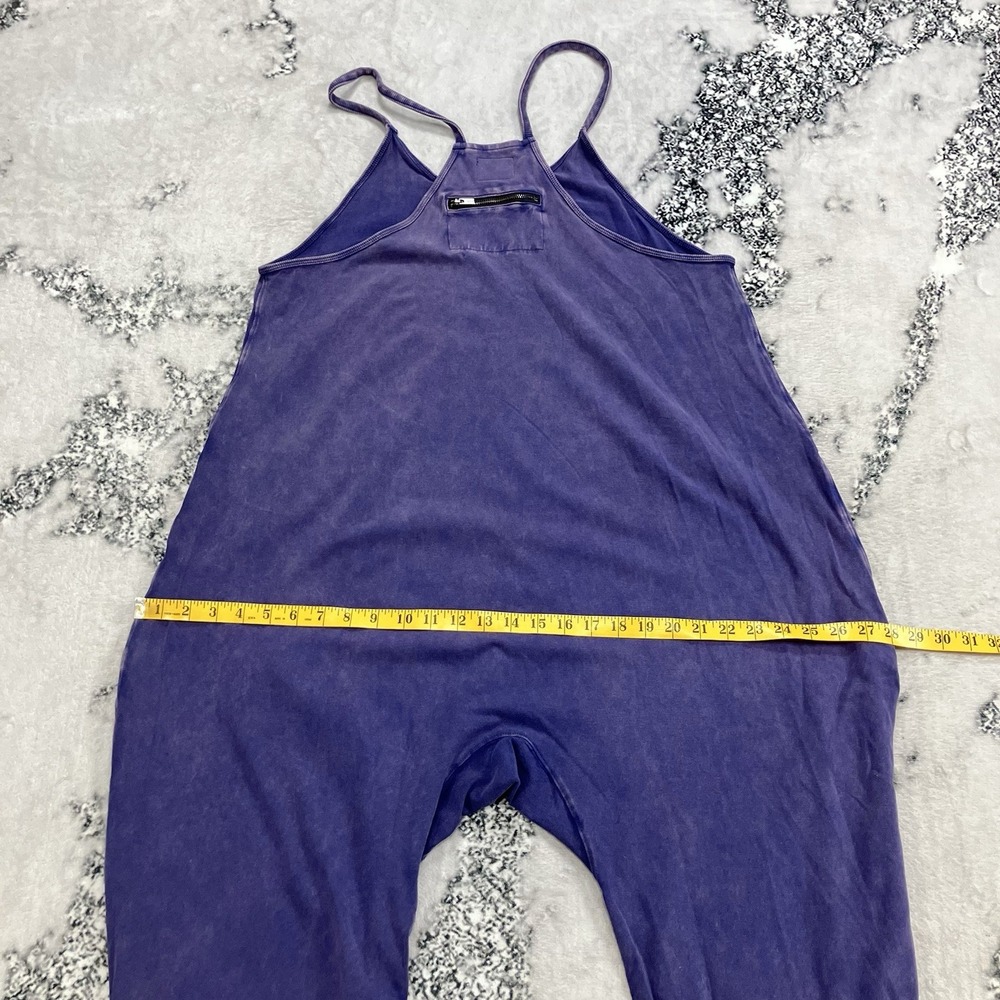Free People Movement Jumpsuit Romper M Purple Wide Leg Pockets Athletic - Picture 10 of 15
